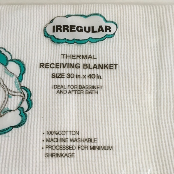 Baby Morgan White Receiving Blanket 100% Cotton Waffle 30 x 40 USA Made New - Picture 12 of 15